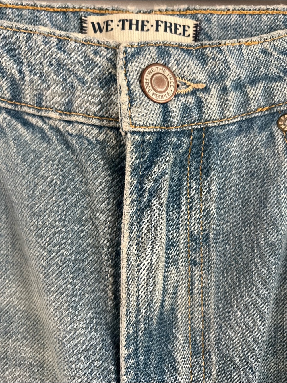 Free People We The Free CRVY Lesson Learned Straight-Leg Jeans Size 28 NWOT - Picture 3 of 9